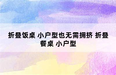 折叠饭桌 小户型也无需拥挤 折叠餐桌 小户型